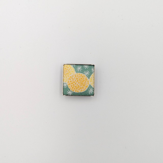 帯留「タンポポとワタゲ」