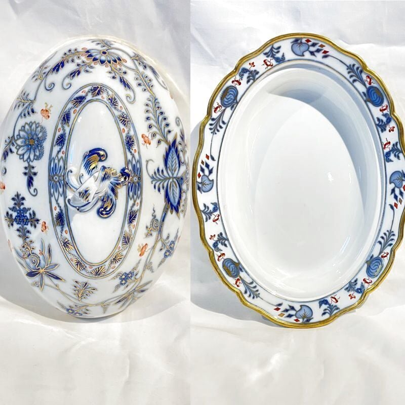 MEISSEN マイセン ブルーオニオン 朱金 金彩 キャセロール MEISSEN マイセン ブルーオニオン 朱金 金彩 キャセロール