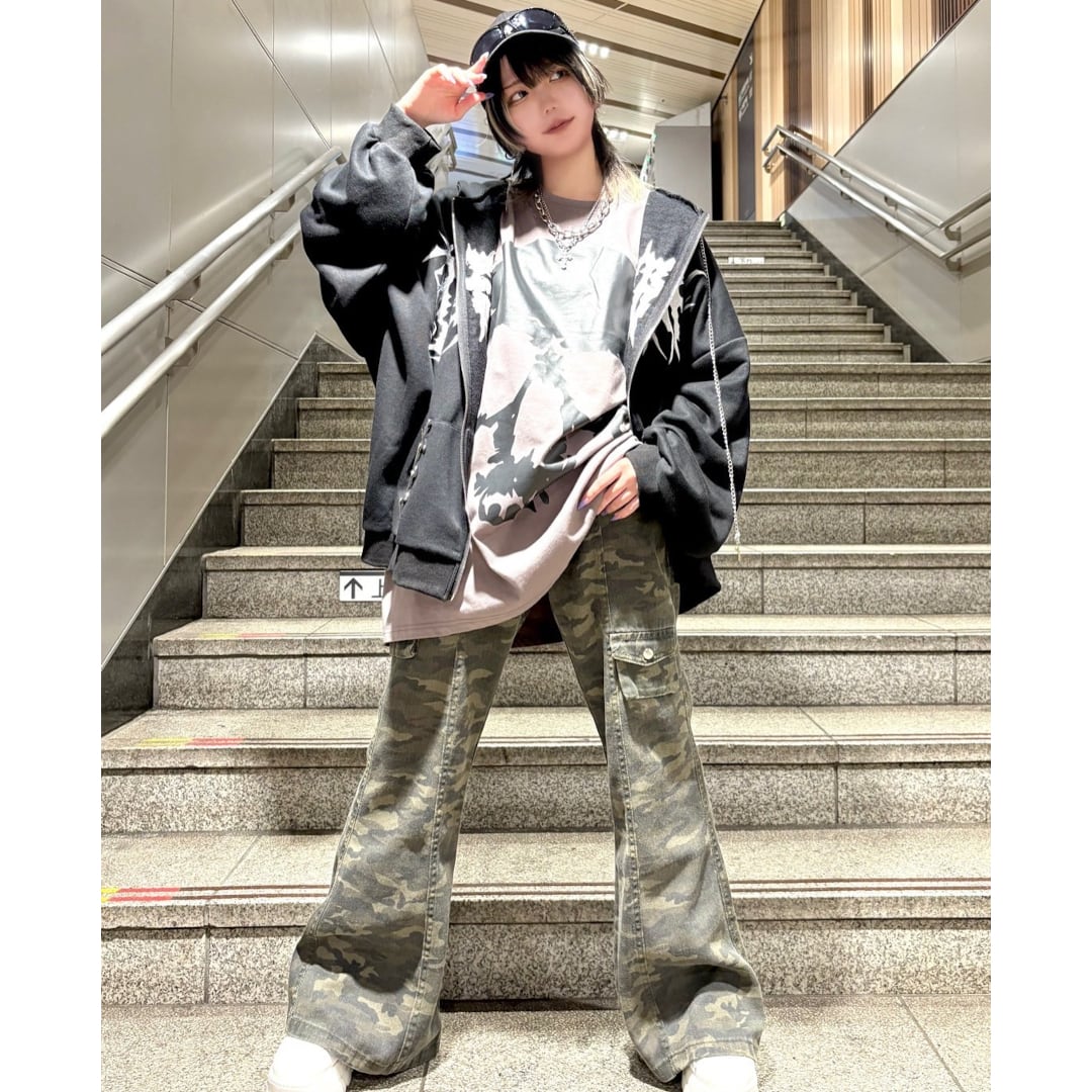 新作】カモフラポケットフレアパンツ | VOLCAN&APHRODITE