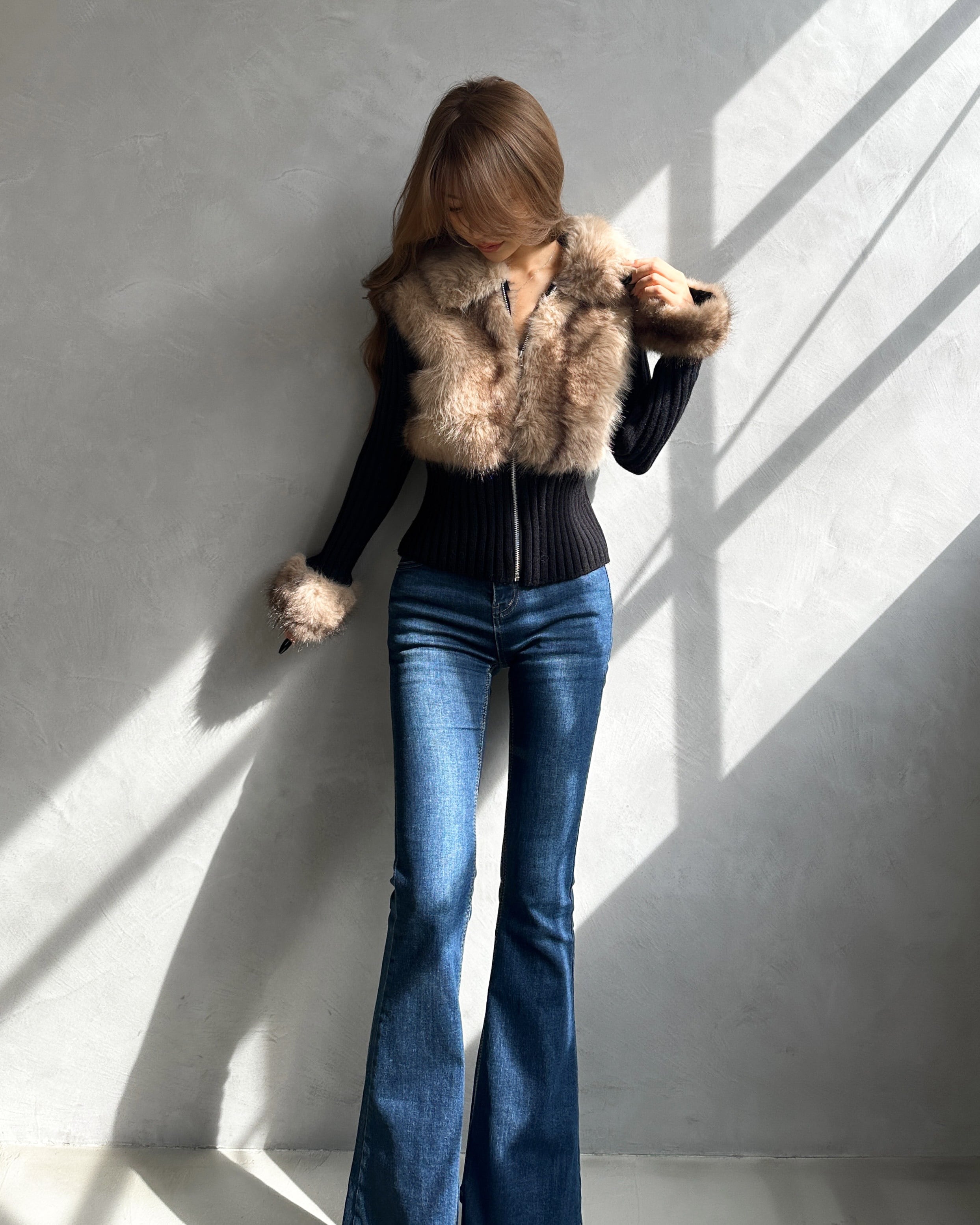 SENEE ハイウエスト フレア デニム インディゴブルー M SENEE ハイウエストフレアデニム インディゴブルー M - メルカリ