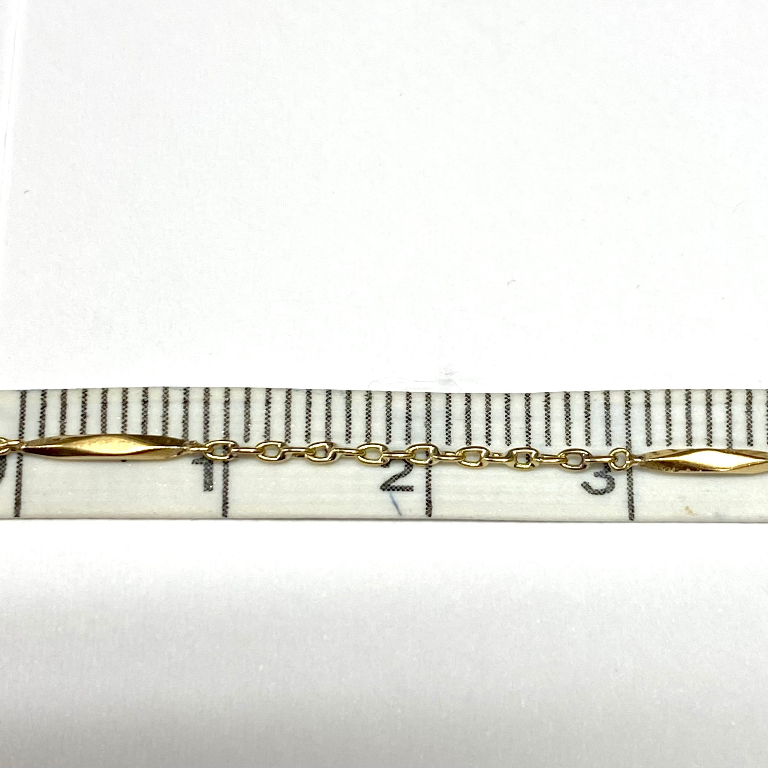 骨董チェーン 昭和ジュエリー 切子チェーン ネックレス K18 39cm ヴィンテージ 昭和
