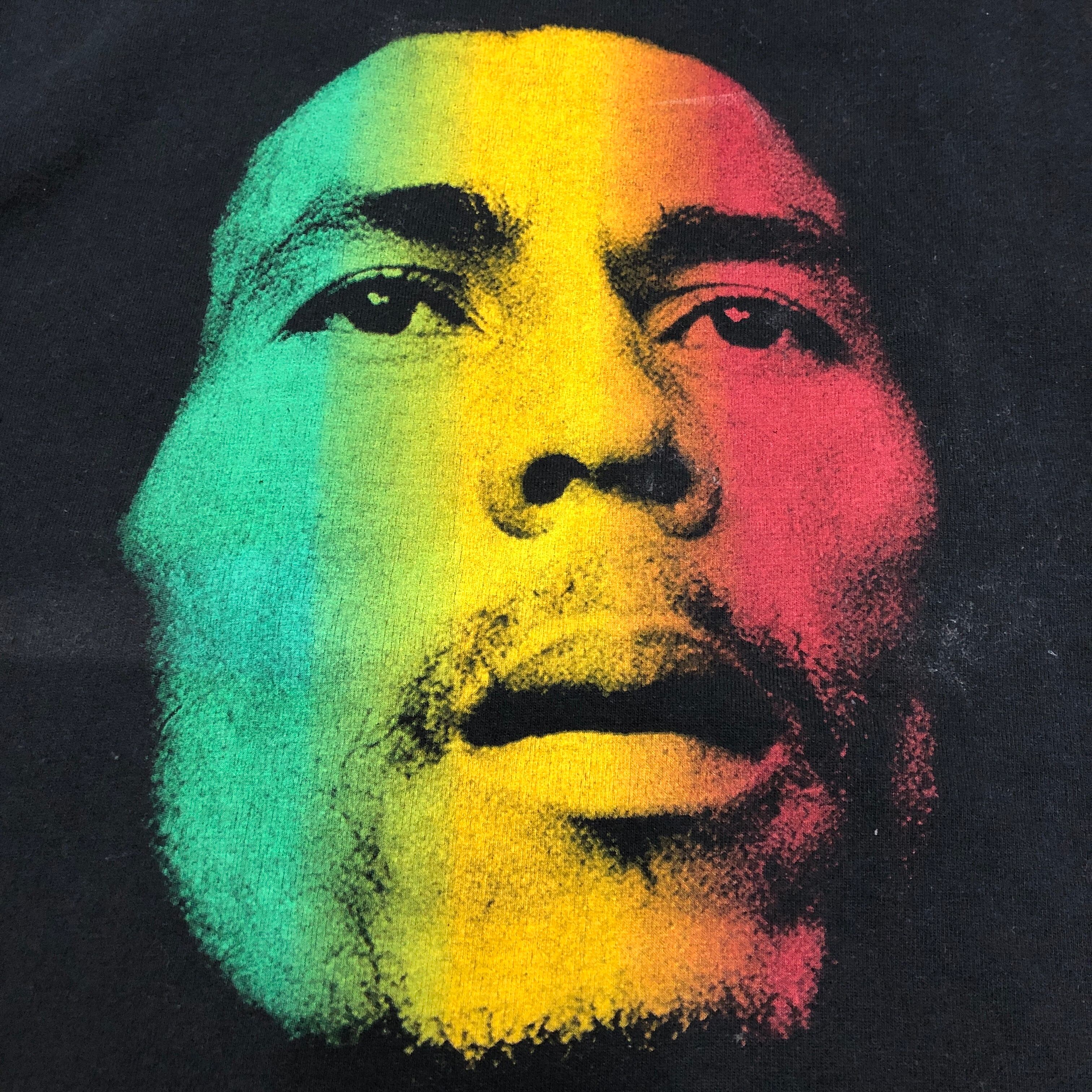 00s BOB MARLEY/Big Face print Tee/L/ビックフェイスプリント/ラスタ