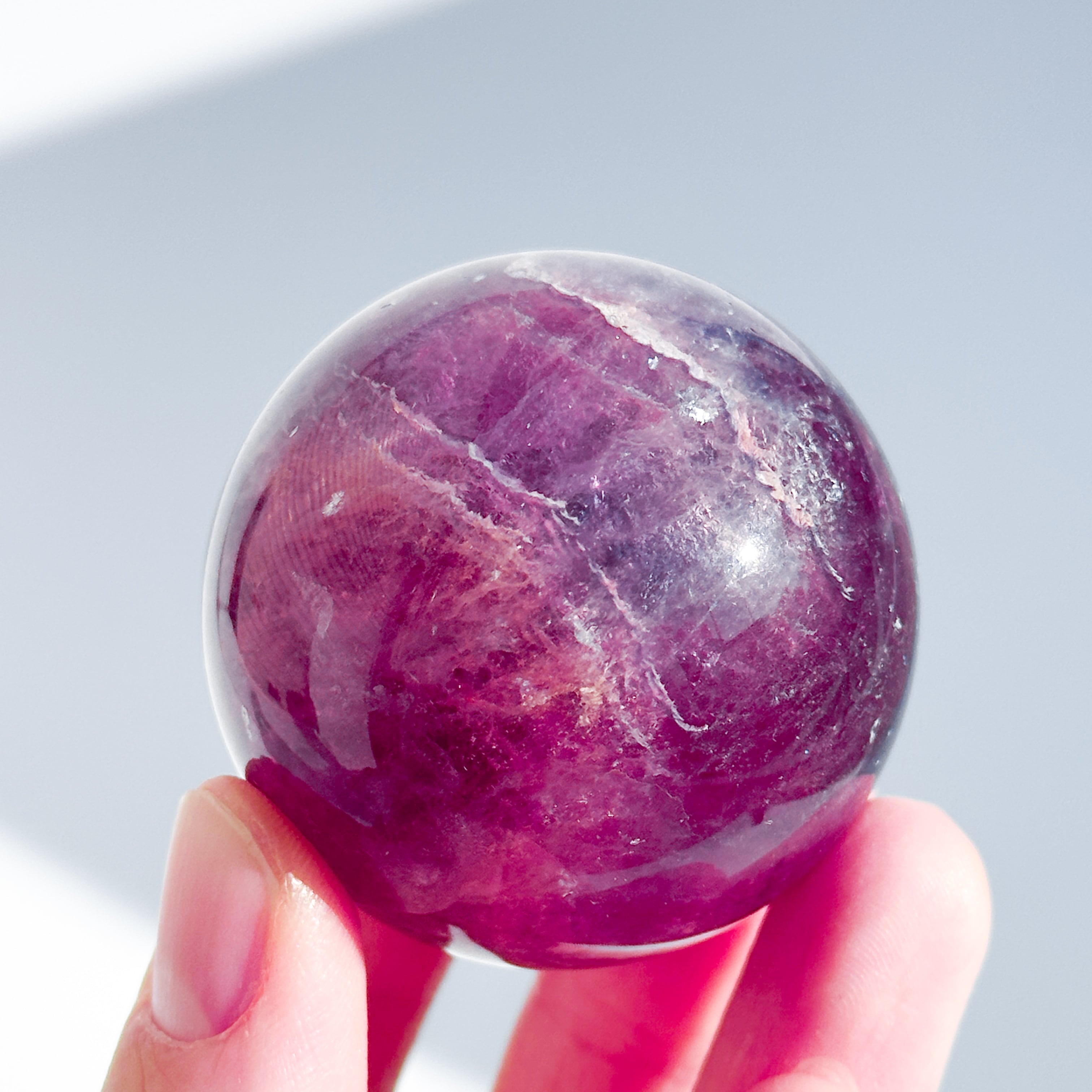 パープルフローライト スフィア（丸玉）14◇Purple Fluorite Sphere