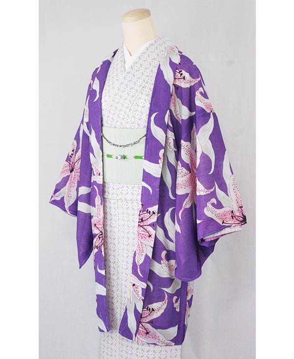 羽織【百合】紫 | 加花 KAHANA 公式オンラインショップ