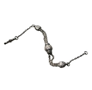 antique victorion silver double chain bracelet