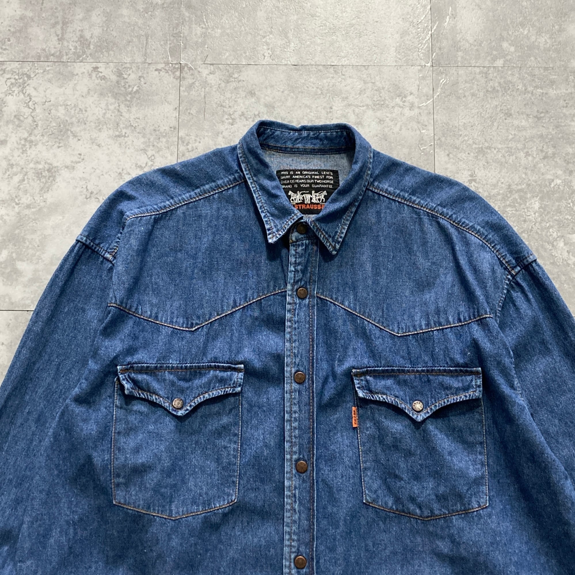 90s】Levi's リーバイス 表記XL 90年製 オレンジタブ スナップボタン