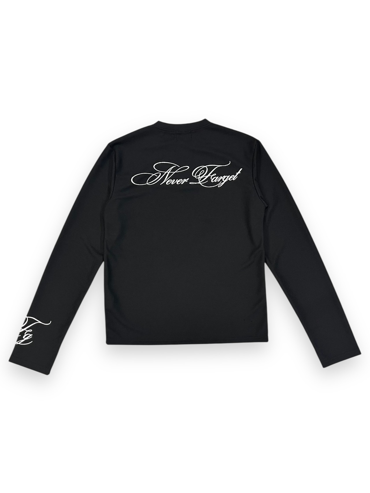 【PLANET STUDIO】cursive print thermal long t-shirt