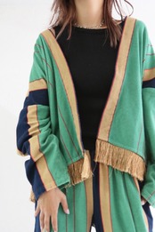 【STEVIE 】PILE STRIPE GOWN