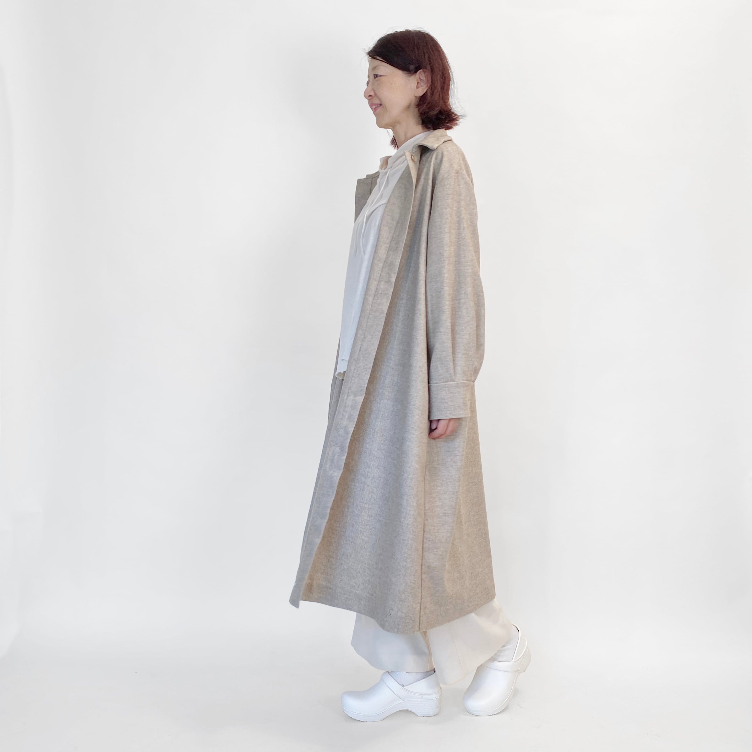 ツイルウールコートワンピース（D23) | naocono