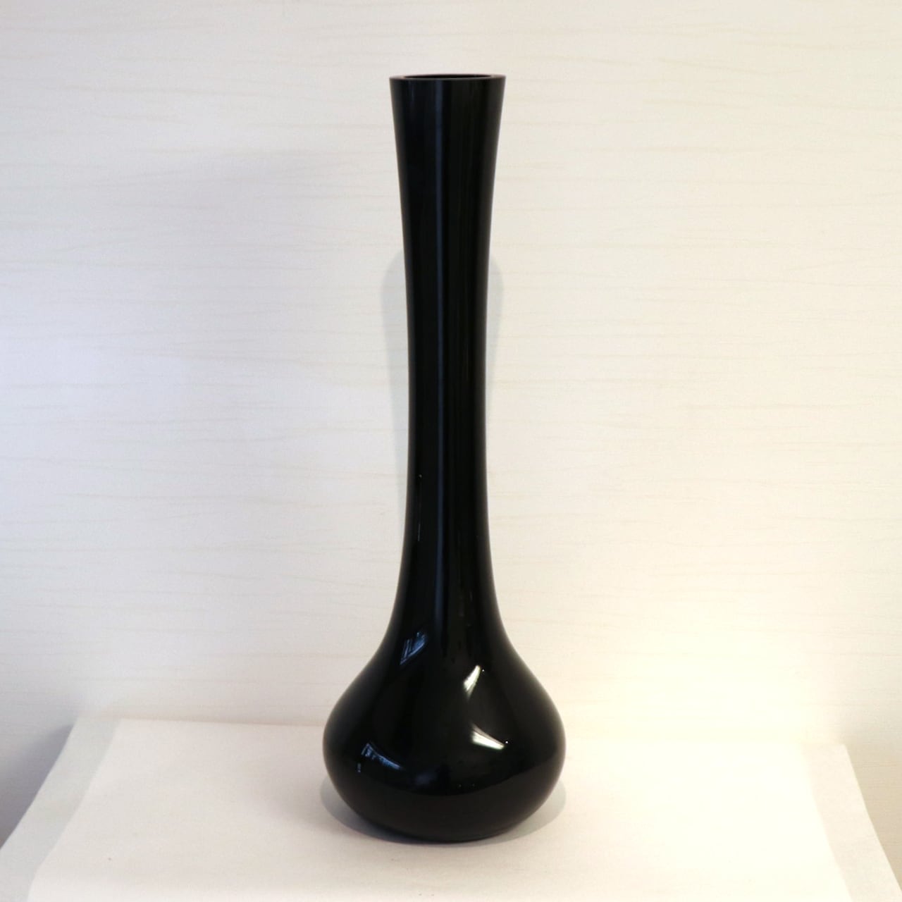 鶴首型花瓶・ガラス花器・細首・薔薇柄・シック・No.200815-062・梱包