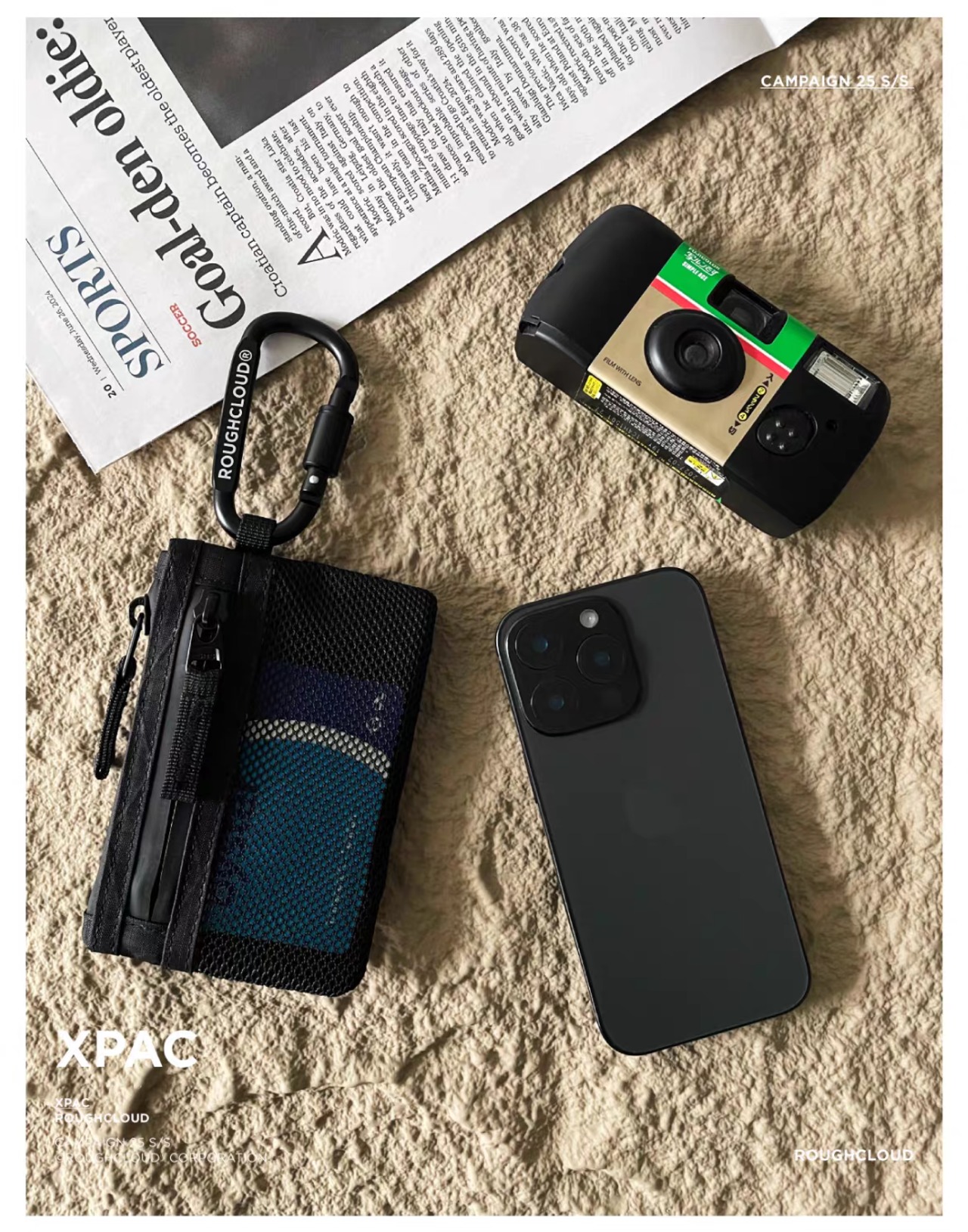 ROUGHCLOUD 盗難防止 RFID XPAC ミニポーチ（M）