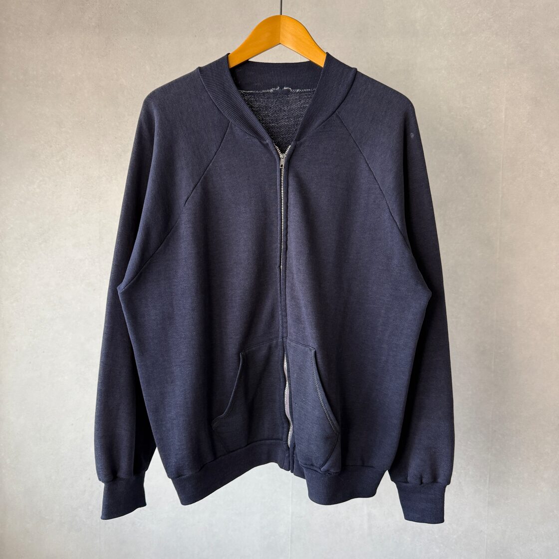 50s~60s Unknown EMAR Zip Vintage Fade Full Zip Sweat Cardigan | PAY ID
