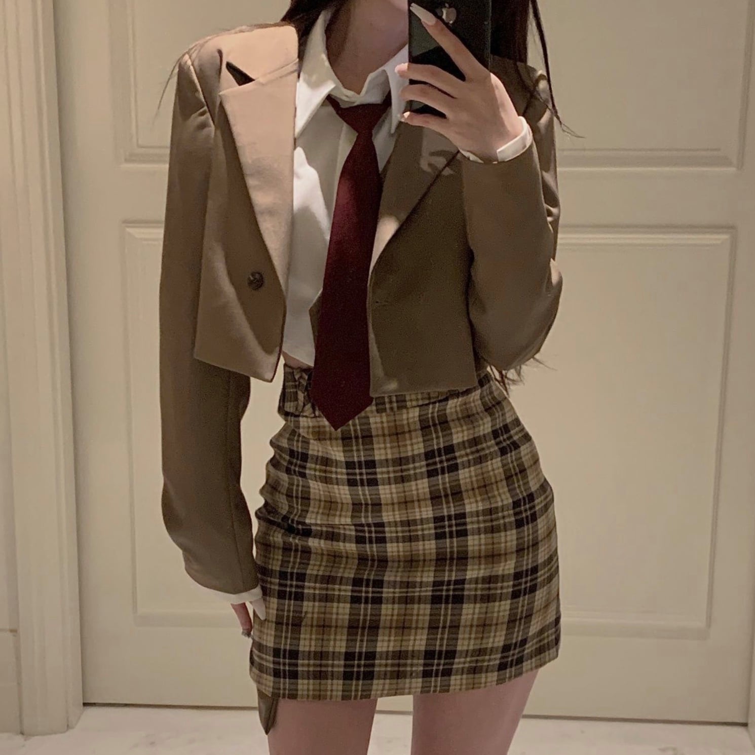 韓国っぽ スクールガール風 セットアップ 3点セット ジャケット シャツ スカート チェック 可愛い オシャレ コスプレ 双子コーデ Lamitte Deco トレンド 韓国ファッション ショップ Base店 韓国っぽ スクールガール風 セットアップ 3点セット ジャケット シャツ スカート チェック 可愛い オシャレ コスプレ 双子コーデ Lamitte Deco トレンド 韓国ファッション ショップ Base店