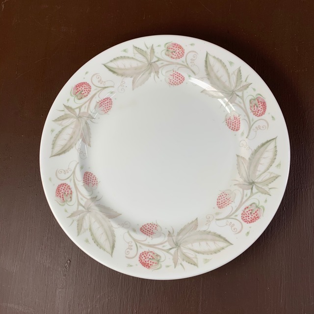 スージークーパー「ワイルドストロベリー プレート21cm」イギリス製 ヴィンテージ susie cooper