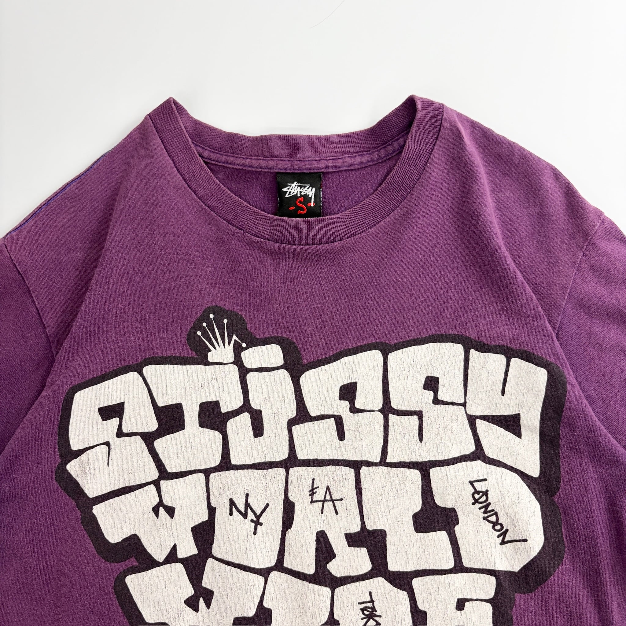 00s Stussy World Wide Logo Tee