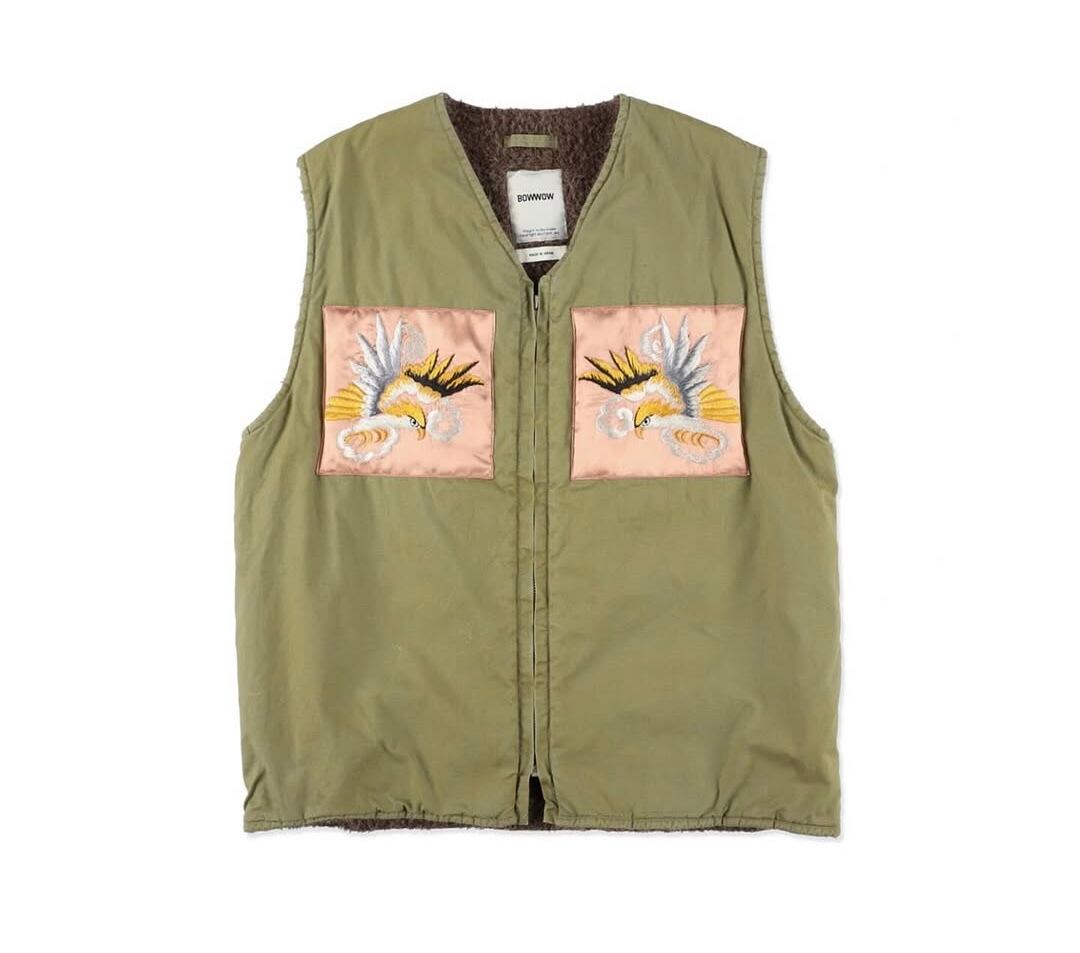 トップス BOW WOW REMADE USN DECK VEST SUKAJAN BOWWOW REMADE USN DECK VEST SUKAJAN EMB AGED AGED OD×PINK | BASE LINE