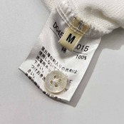 PAPAS+ パパスプラス アニマル刺繍入り 鹿の子 半袖 ポロシャツ M /白 ホワイト/メンズ/日本製