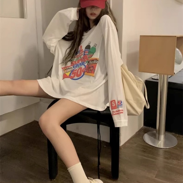 ポップアートプリントルーズフォルムTシャツ 1col   R01856