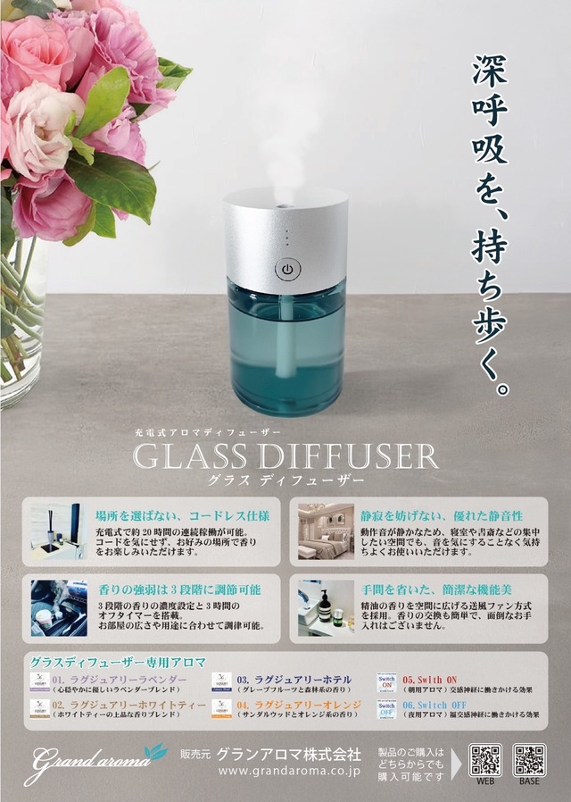 グラスディフューザー専用アロマ6種類(80ml)