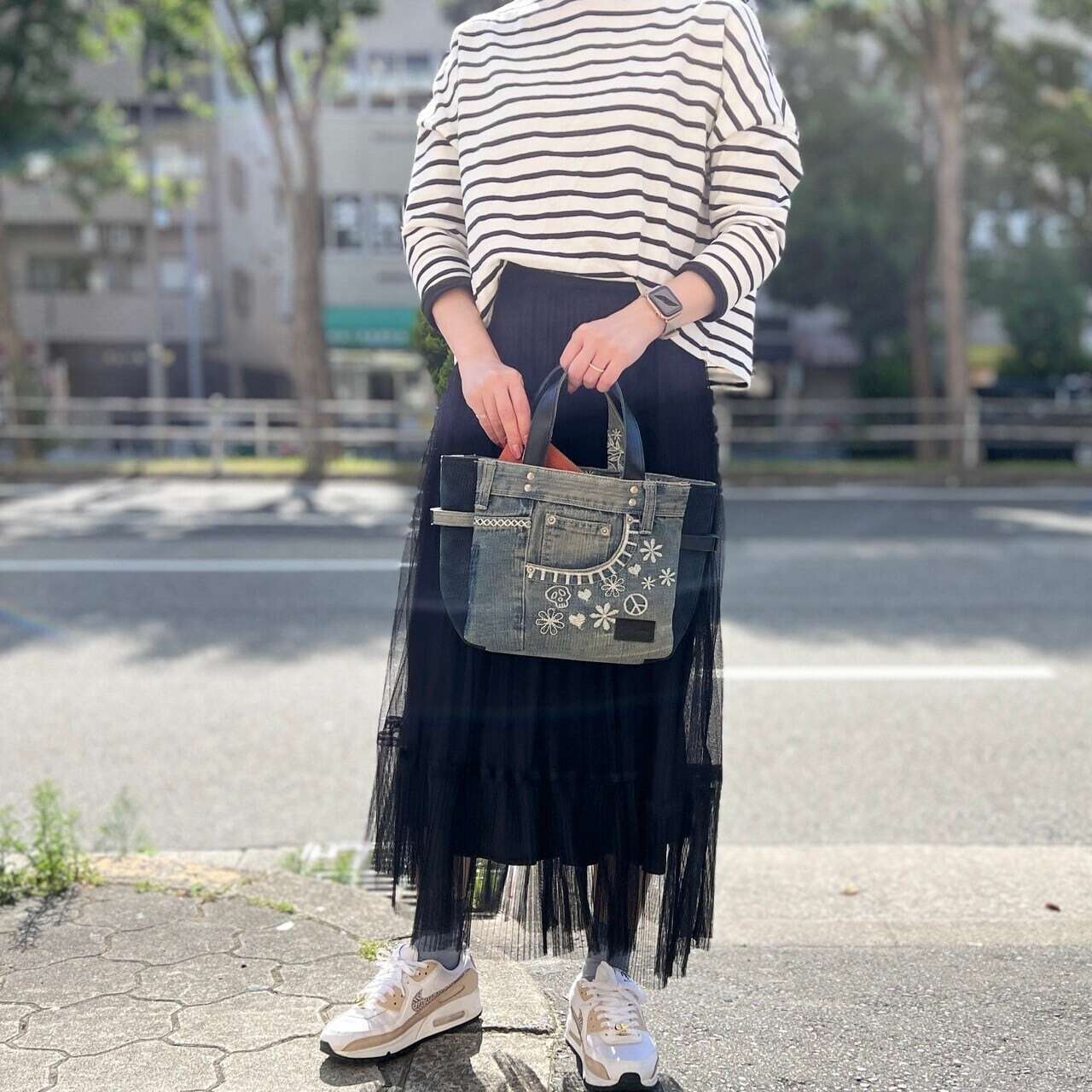 デニムリメイクバッグ＊Chez Denim シェデニム Sサイズ | 革工房futuro 