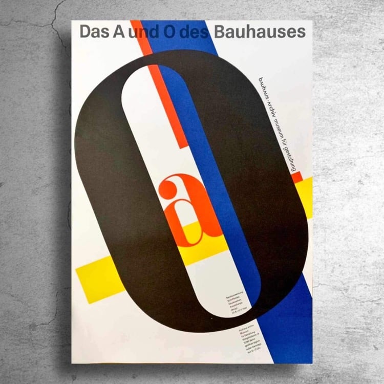 BAUHAUS バウハウス年ドイツでのテキスタイル展ポスター