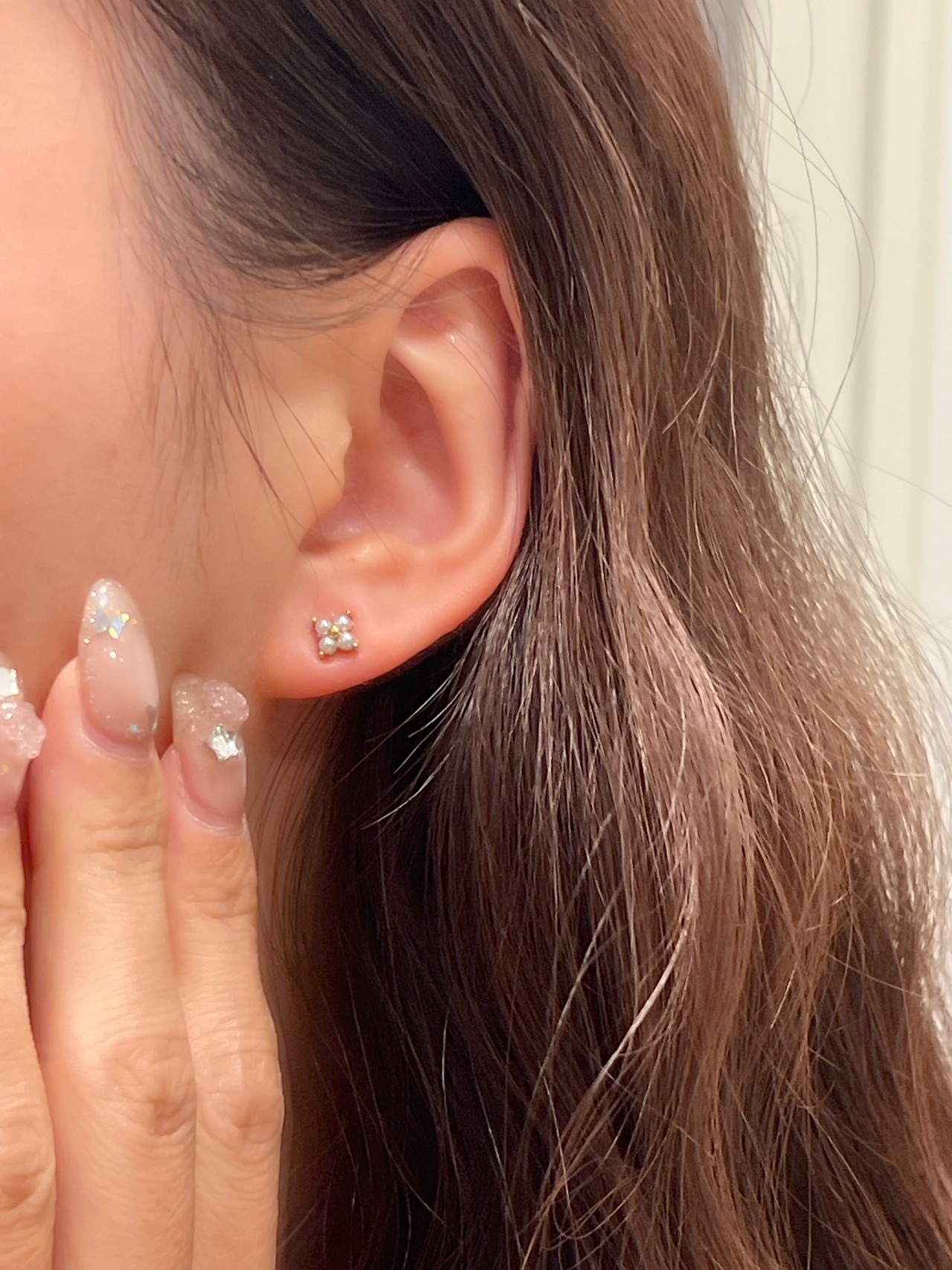 Mini clover pearl pierce