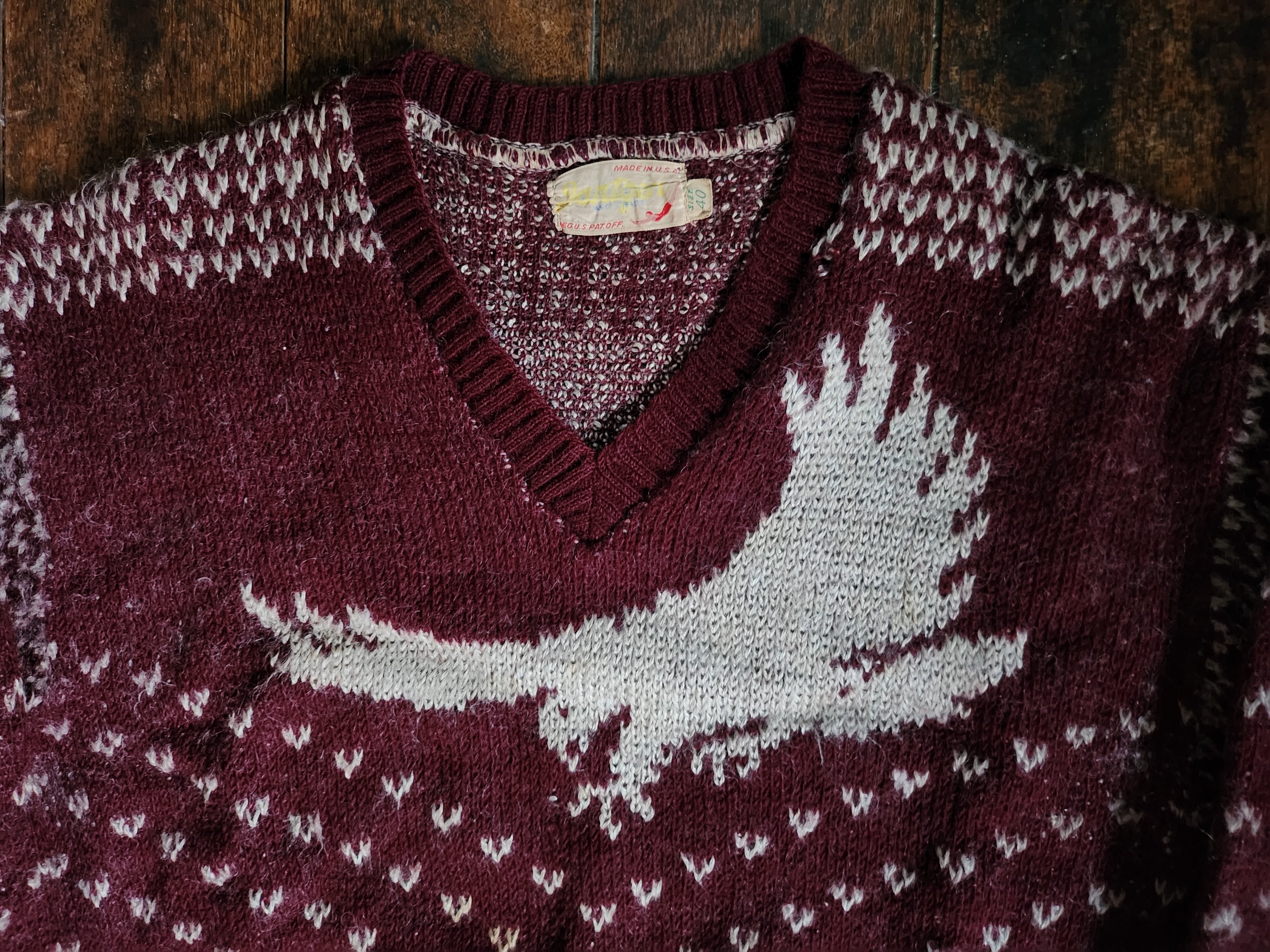 50s Jantzen ジャンセンジャガードニットヴィンテージセーター
