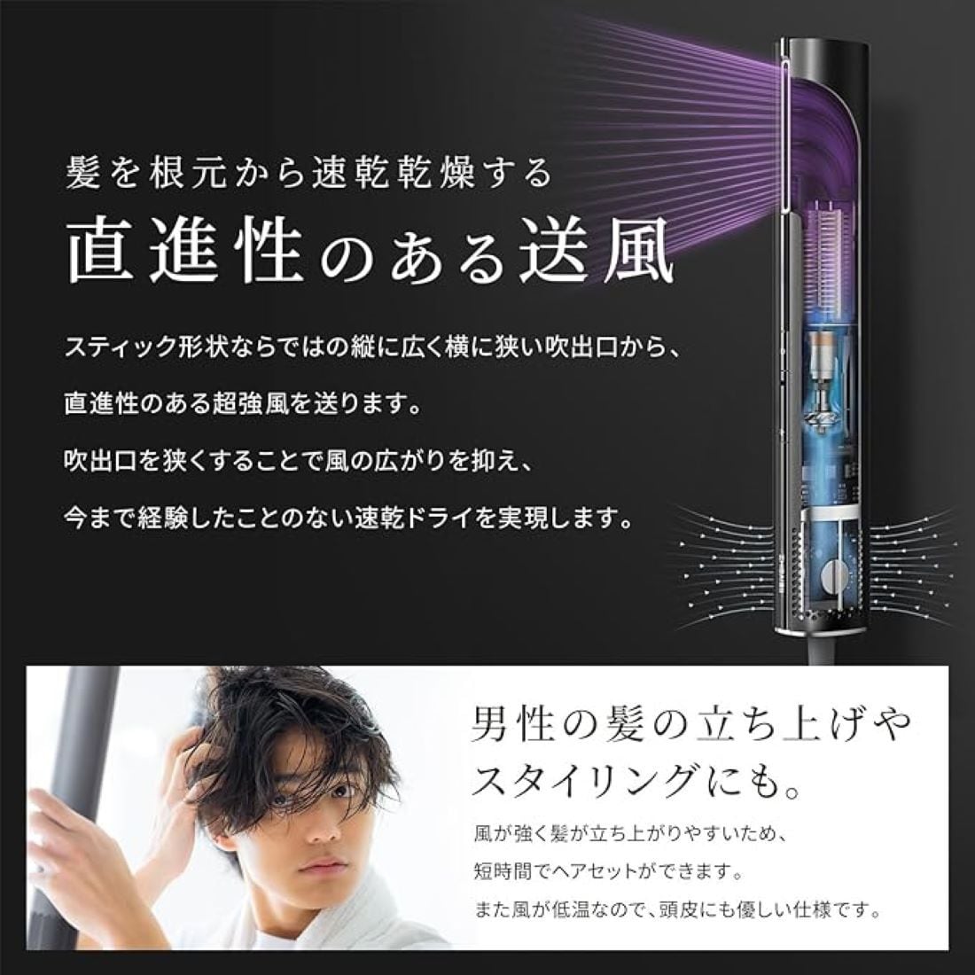 BISARA STICK (ビサラ スティック) NEW スティックドライヤー 大風量 速乾うるツヤ美髪