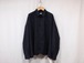 WHOWHAT”5X SHIRT<SHORT LENGTH>Black Wool/Linen”