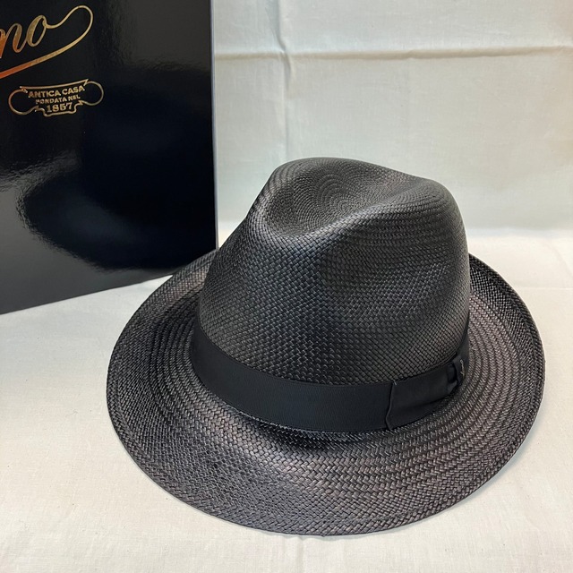 Borsalino PANAMA HAT "BLACK" 63サイズ