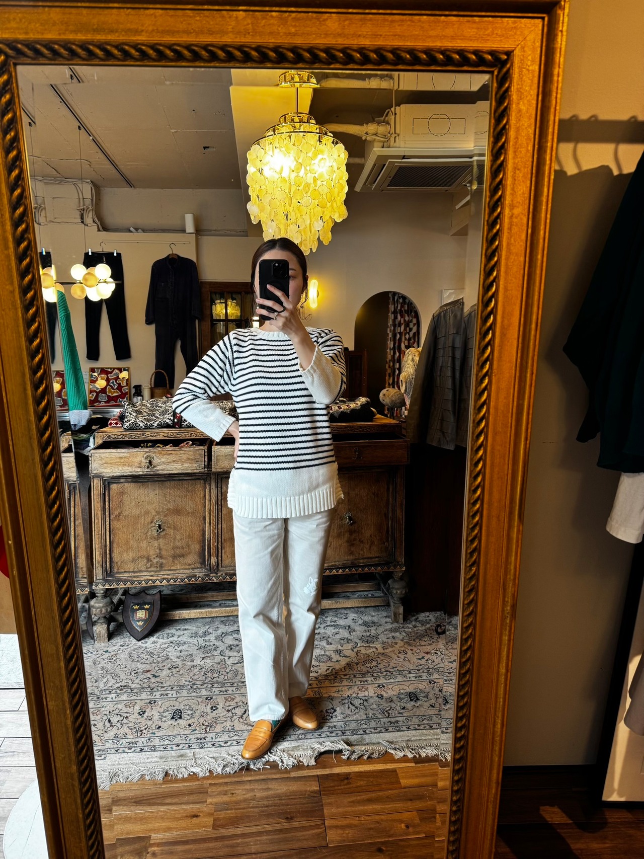 Jantzen USA Striped Cotton Knit Sweater