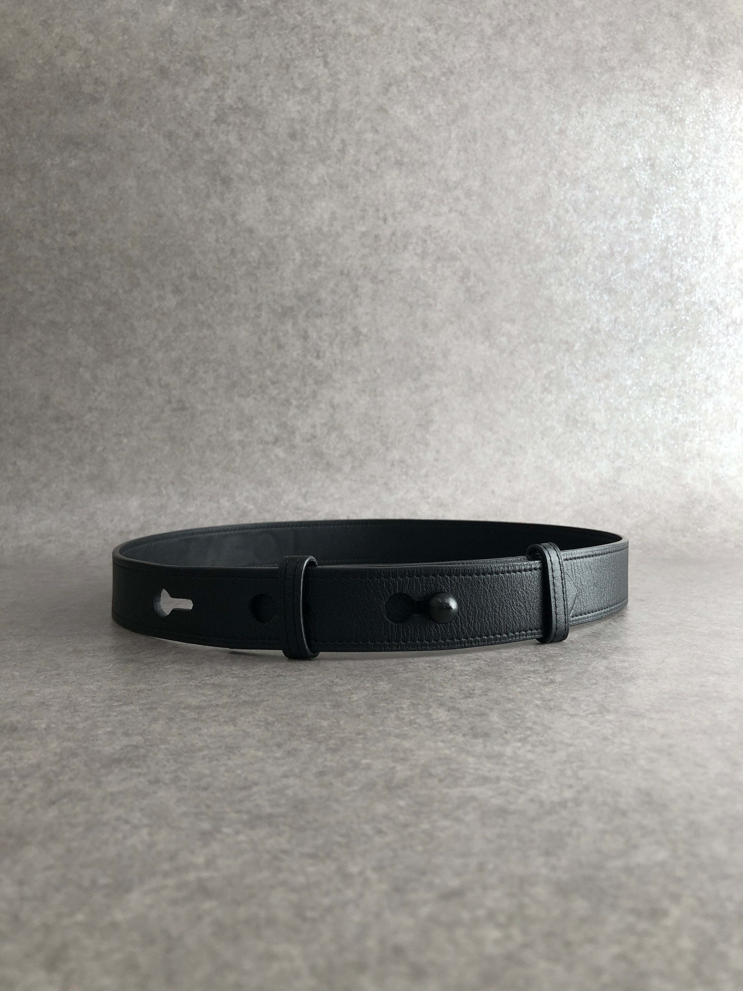 LOEWE ロエベ ベルト ブラック ロゴ レザー アナグラム vintage ヴィンテージ オールド mfjw67