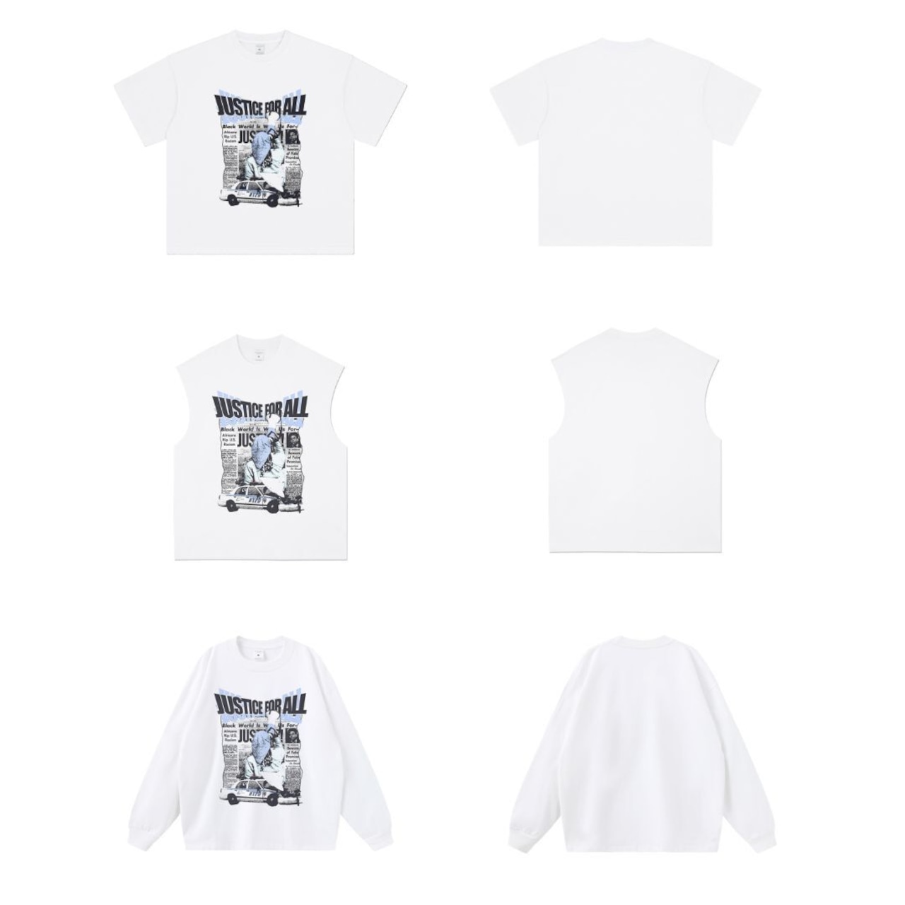 VINTAGE ストリート 新聞プリント Tシャツ T1797