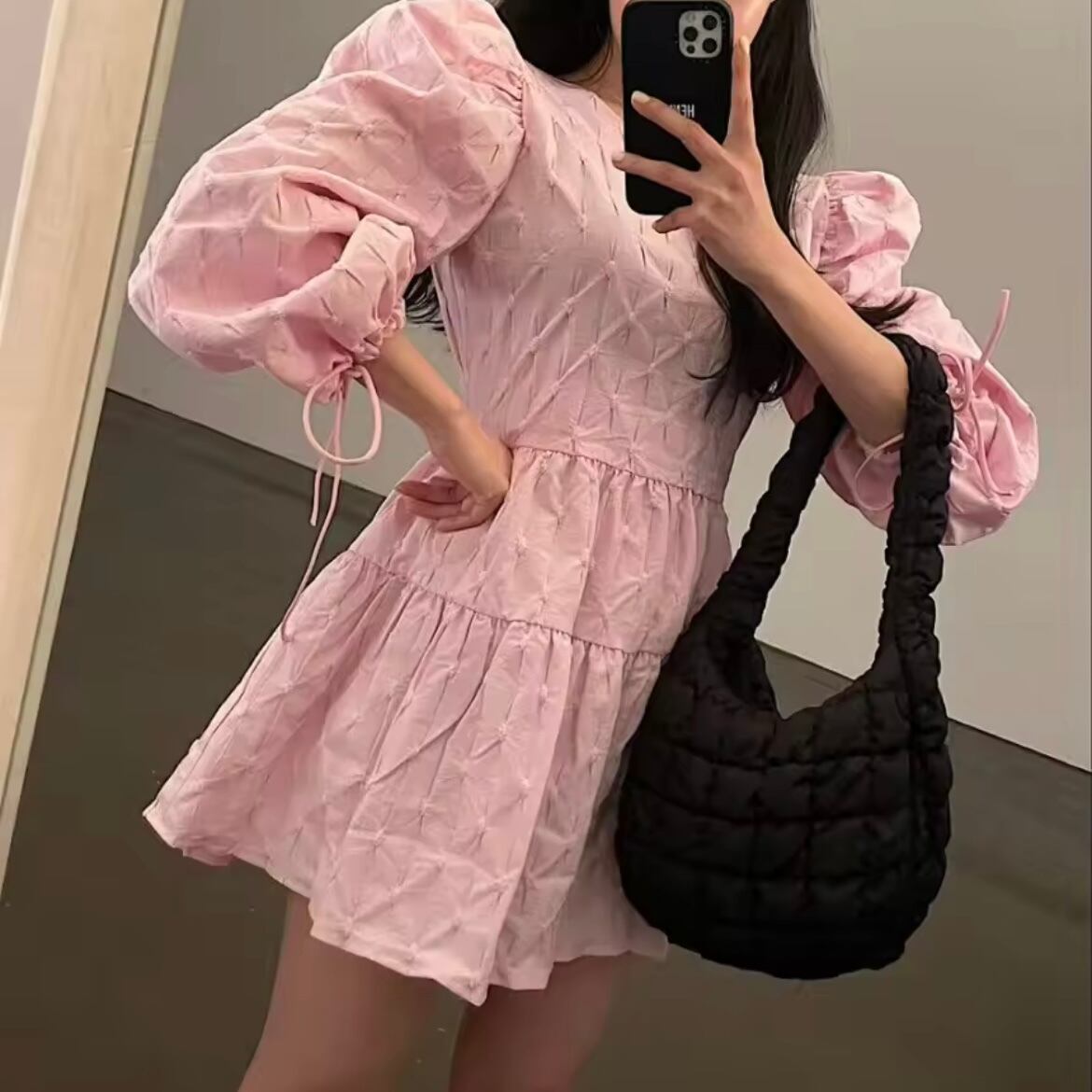 パワーショルダーミニワンピース