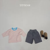 【取寄】SOYBEAN ボーダーカラーTシャツ|秋服|韓国子供服| 26/AT