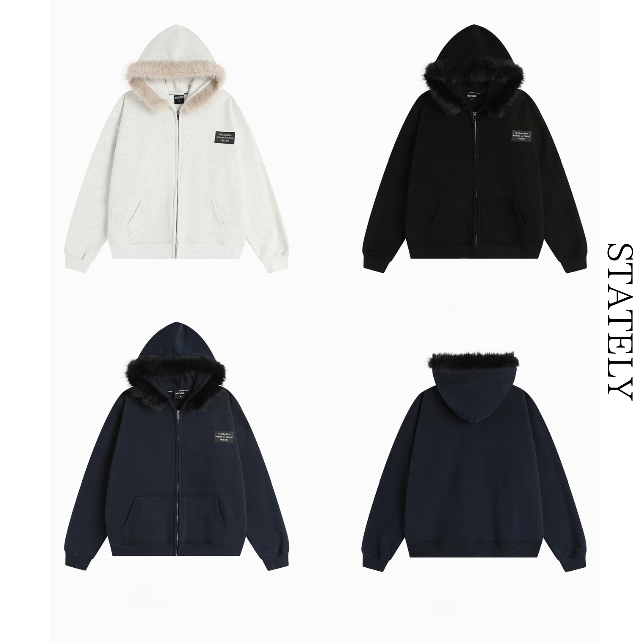 Faux Fur Zip Hoodie/3color_O13・画像4