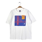 90s KPIX-TV チャンネル5 USA製 ヴィンテージ Tシャツ サンフランシスコ ゴールデンゲイトブリッジ テレビ局 企業系 シングルステッチ ONIETA サイズL 古着 BZ0548