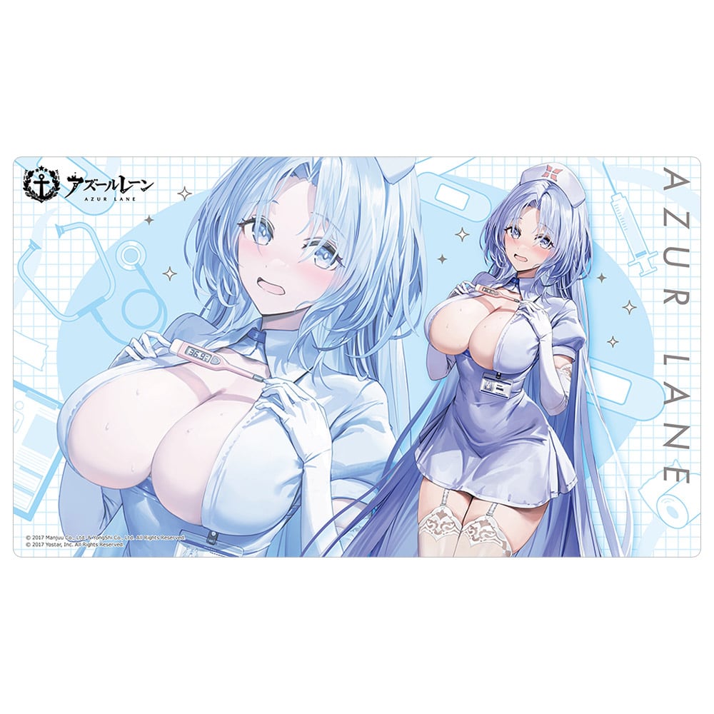 アズールレーン 描き下ろしラバーマット(アルザス/ナース)