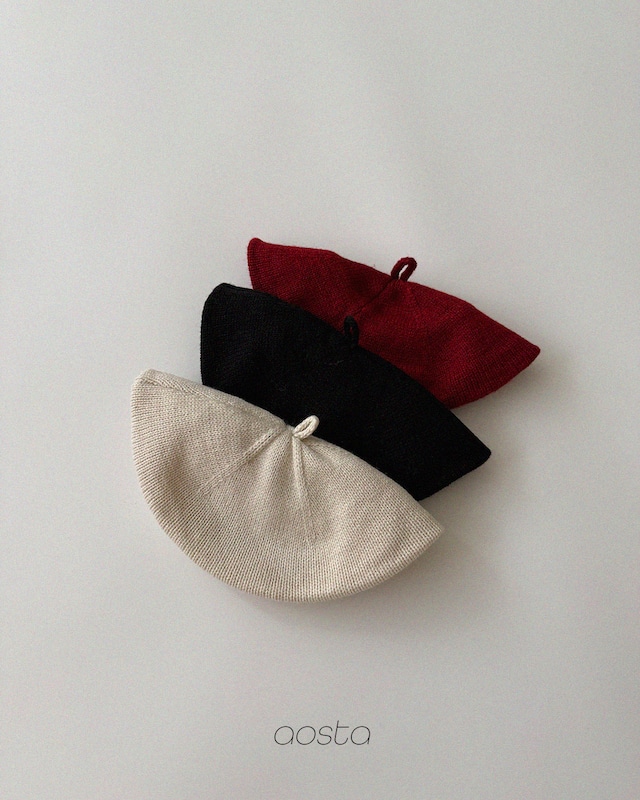 knit beret【aosta】※10月上旬〜中旬発送予定