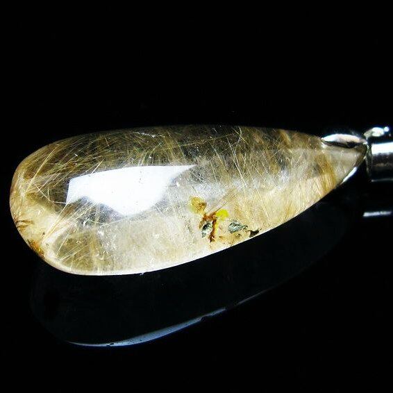 プラチナルチルクォーツ ペンダント 一点物 メール便可 [M便 1/20] 112-13092