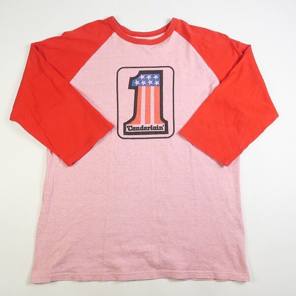 Size【L】 TENDERLOIN テンダーロイン T-RAGLAN RED ラグランロンT 赤