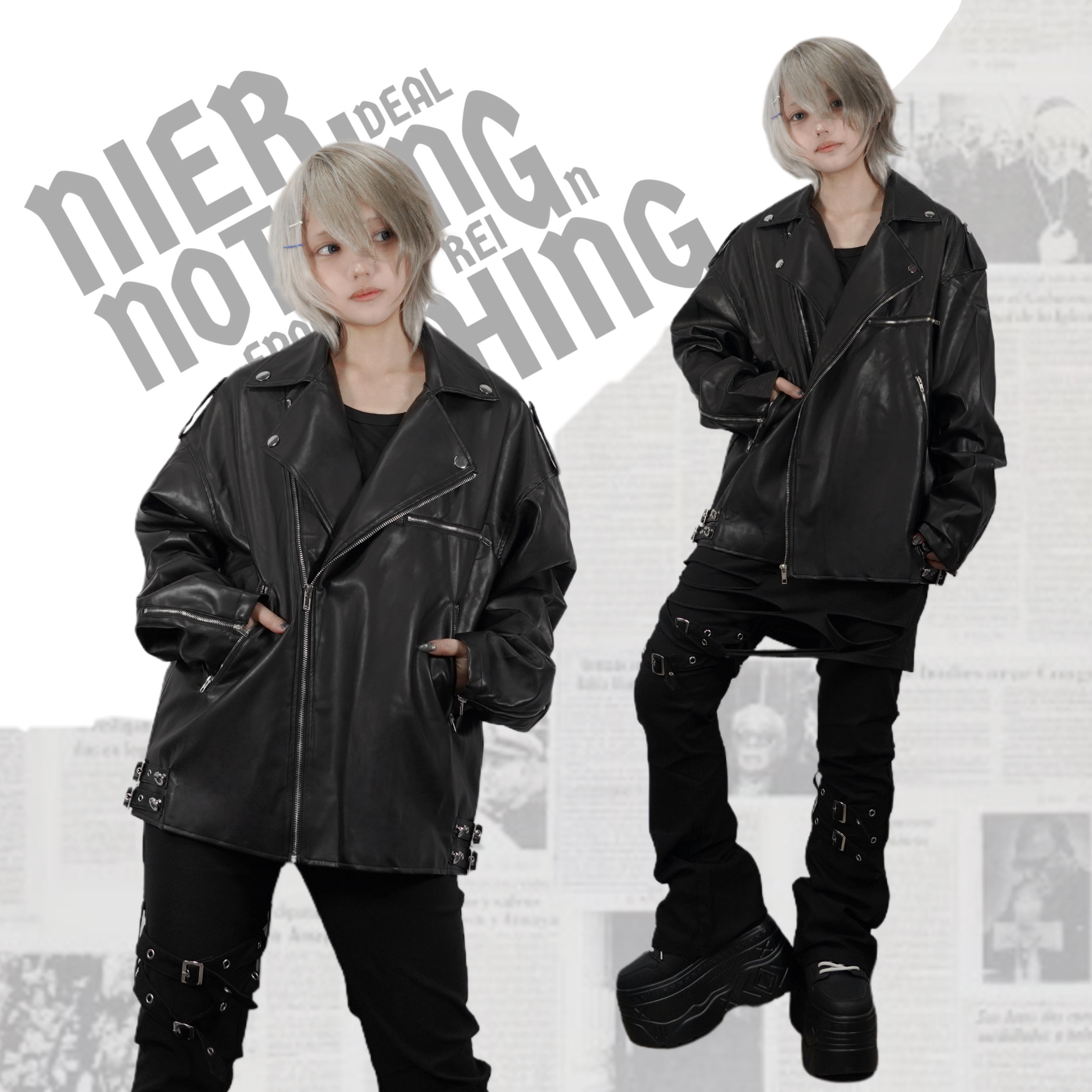 1時間限定シークレットセール》BLOOD LINER PU LEATHER JACKET | NIER