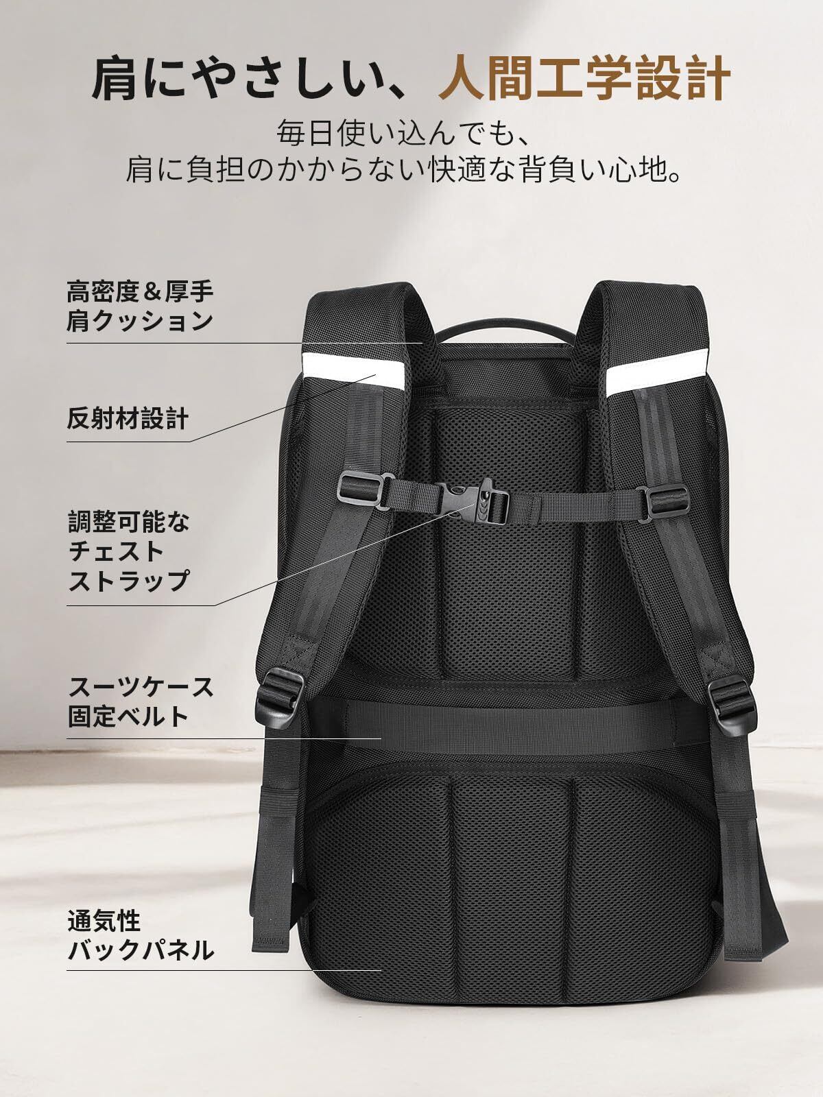 ビジネス バックパック 40l 40L リュック 機内持ち込み 旅行 大容量