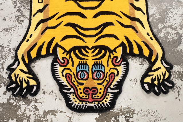 Tibetan Tiger Rug 《Mサイズ•ウール・オリジナル3・シグネチャーイエロー149》チベタンタイガーラグ