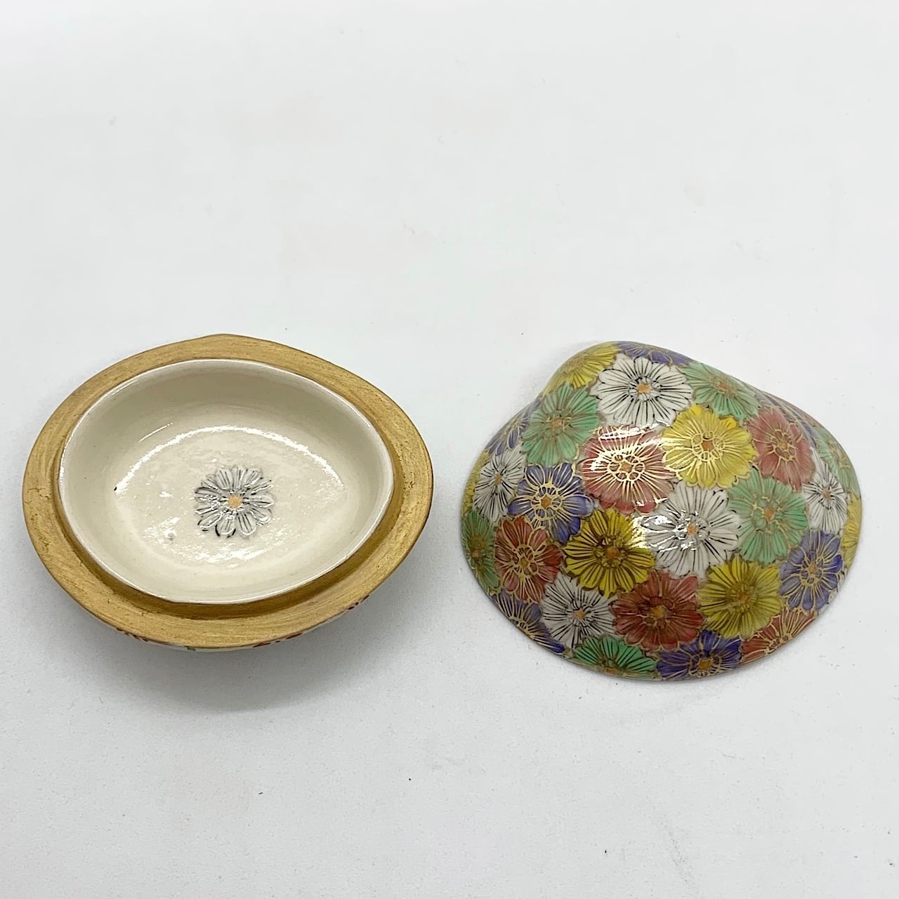 金彩蛤香合 花かさね 木箱入 | ありく kyoto