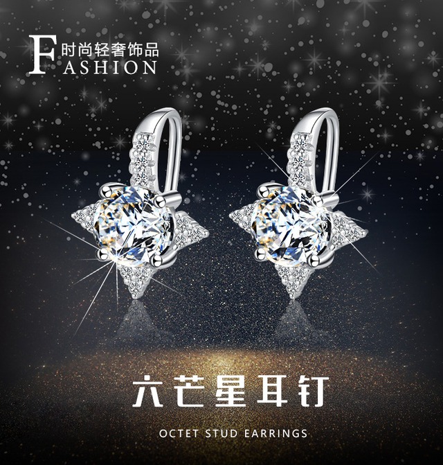 HORON 星型プラチナイヤーフックピアス 인테리어