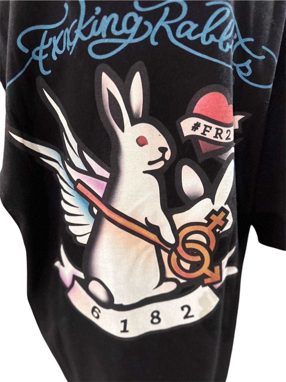 FR2 ハートグラフィック Tシャツ 黒 FR2 ハートグラフィック Tシャツ ブラック Lサイズ | 古着屋 BON BON