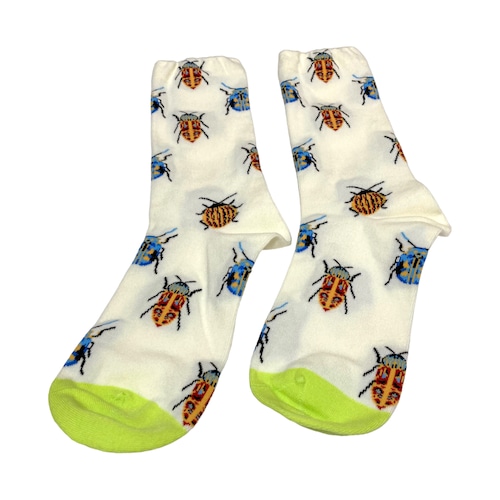 【solmu select】white bug socks