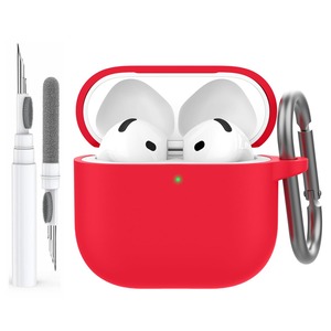 【在庫処分】AhaStyle AirPods 4 ケース カバー (2024) ソフトシリコーン AirPods 第4世代 ケース クリーニングキット付き Apple AirPods 4用 フルボディ 耐衝撃カバー スキン USB-C充電ケース ワイヤレス充電対応