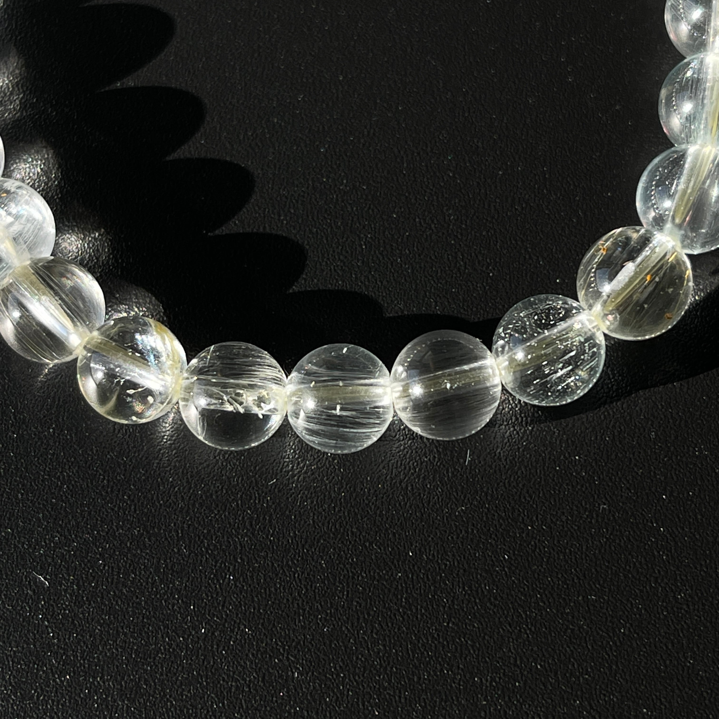 ブラジル産 ニードルイントパーズ】ブレスレット｜7mm玉｜鉱物 天然石